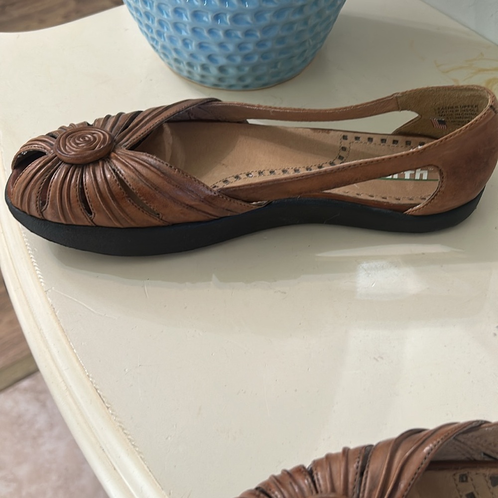 EARTH SZ9 LEATHER Brown Women's Shoes - Picture 3 of 8